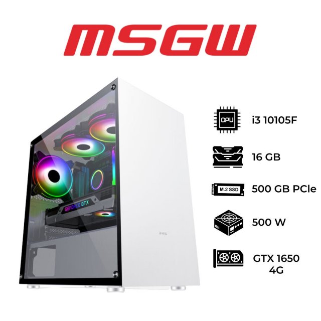 PC Računari - MSGW GAMER i3-10105 /16GB/512GB M.2/GTX1650 4GB - Avalon ltd