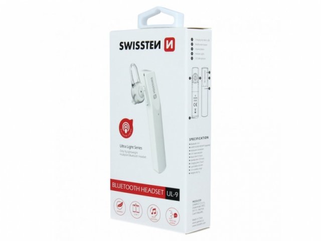 Računarske periferije i oprema - SWISSTEN BLUETOOTH ULTRA LIGHT UL-9 WHITE SLUSALICE - Avalon ltd